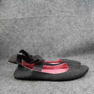 Alpine Swiss Shoes Womens 11 Peony Ballet Flats Elastic Ankle Wrap Round Toe